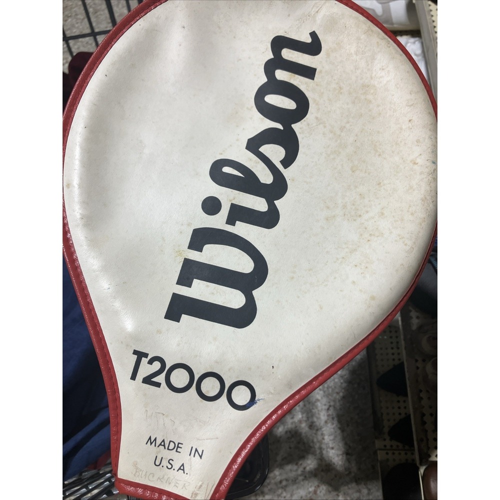 Wilson Jimmy Connors Vintage T2000 Steel Tennis Racket  W/Cover